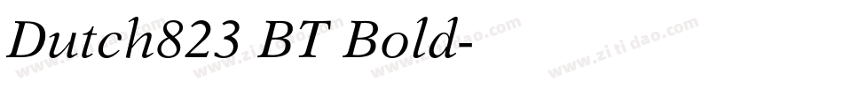 Dutch823 BT Bold字体转换